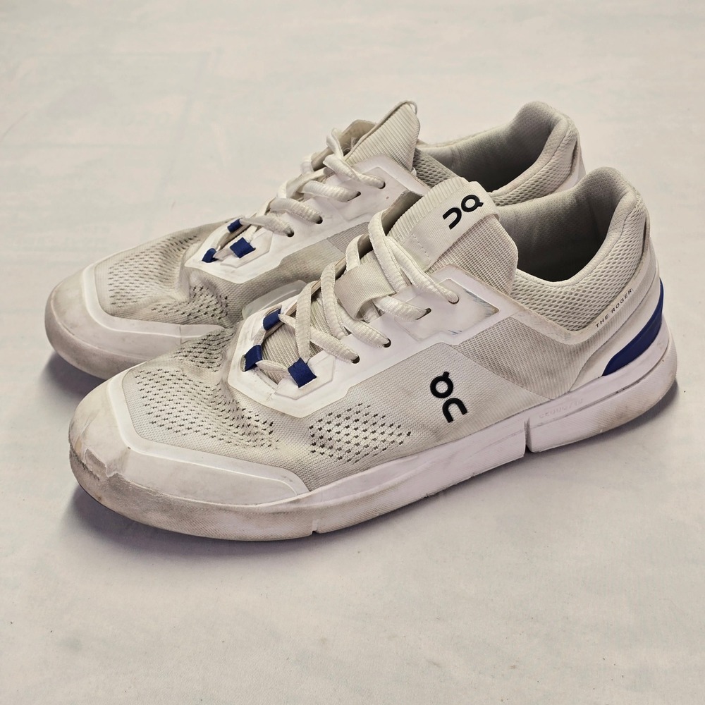 ON Running THE ROGER Spin Shoes White Blue Men's US 8 EU 41